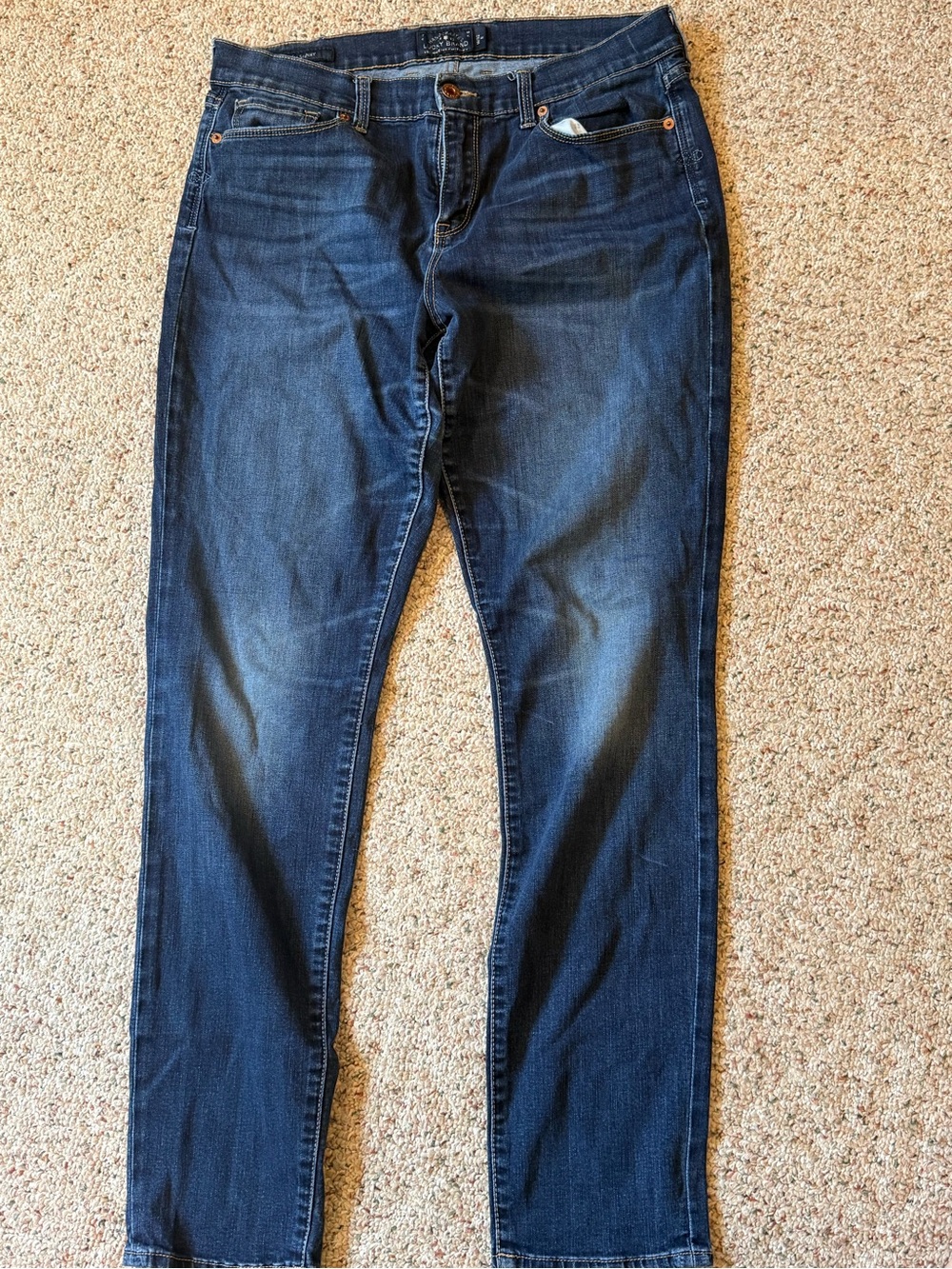 Women’s Lucky Dark Blue Skinny Stretch Denim Jeans